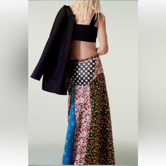 ZARA ATELIER PRINTED 100% LEATHER SKIRT LIMITED EDITION - Picture 4 of 16